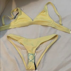 NWT Lemon Yellow Peek & Beau Bikini